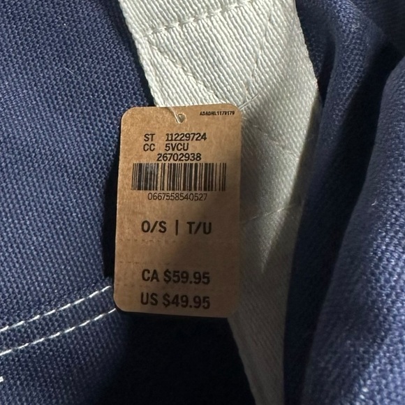 NEW Victoria's Secret PINK Duffle Bag Navy Zipper Top Double Handle - Picture 3 of 6